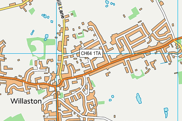 CH64 1TA map - OS VectorMap District (Ordnance Survey)