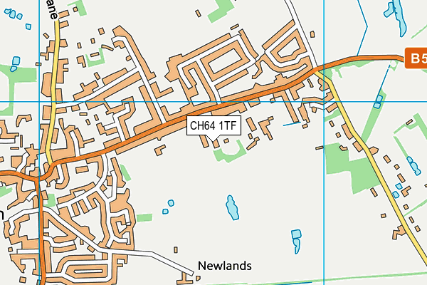 CH64 1TF map - OS VectorMap District (Ordnance Survey)