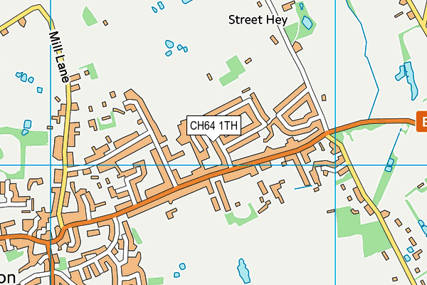 CH64 1TH map - OS VectorMap District (Ordnance Survey)