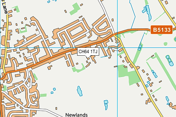 CH64 1TJ map - OS VectorMap District (Ordnance Survey)