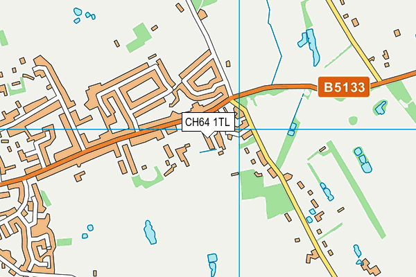 CH64 1TL map - OS VectorMap District (Ordnance Survey)