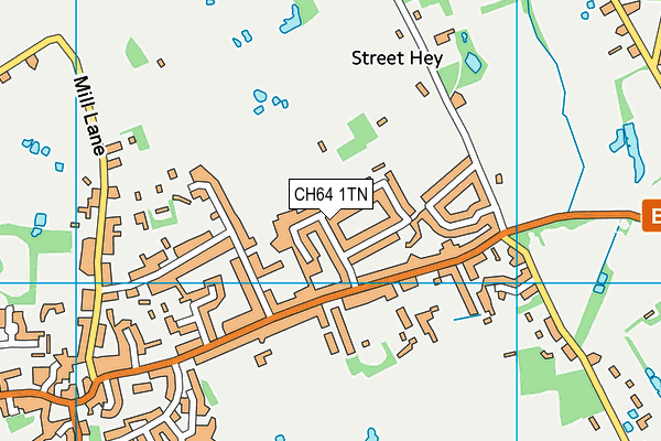 CH64 1TN map - OS VectorMap District (Ordnance Survey)