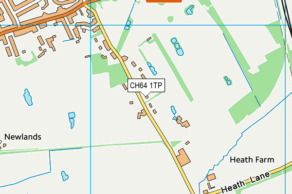 CH64 1TP map - OS VectorMap District (Ordnance Survey)