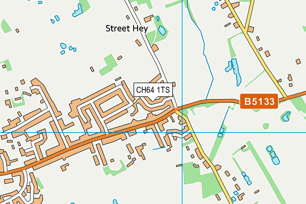 CH64 1TS map - OS VectorMap District (Ordnance Survey)