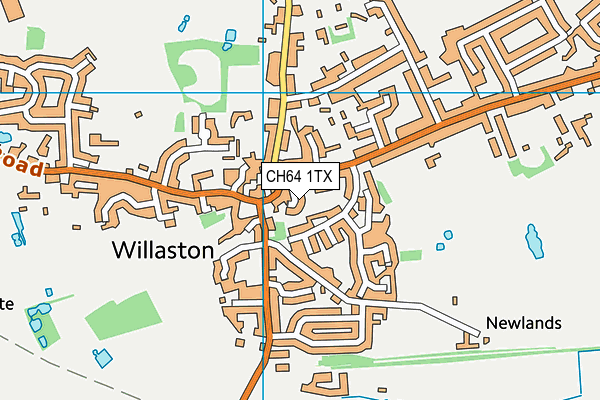 CH64 1TX map - OS VectorMap District (Ordnance Survey)