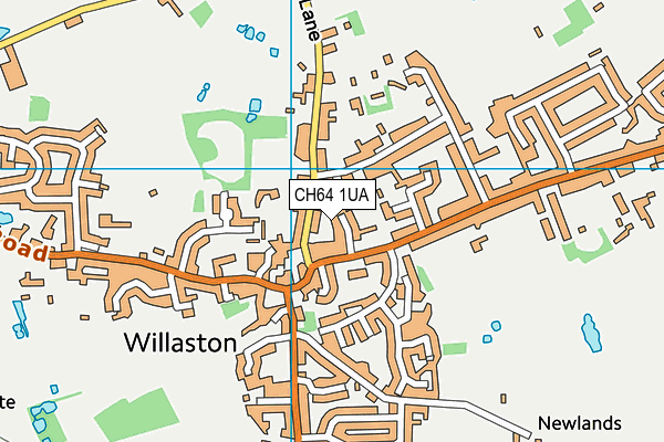 CH64 1UA map - OS VectorMap District (Ordnance Survey)