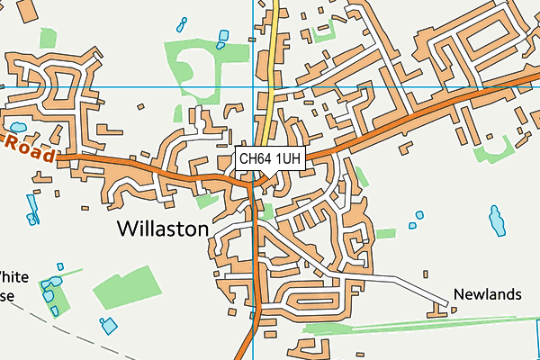 CH64 1UH map - OS VectorMap District (Ordnance Survey)