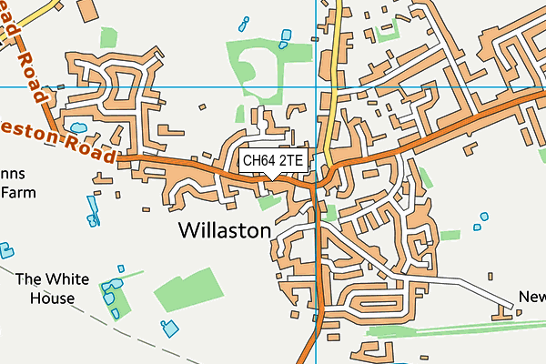 CH64 2TE map - OS VectorMap District (Ordnance Survey)