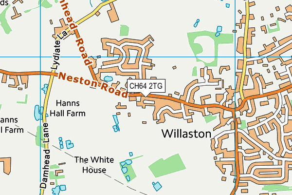 CH64 2TG map - OS VectorMap District (Ordnance Survey)