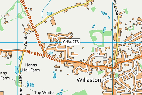 CH64 2TS map - OS VectorMap District (Ordnance Survey)