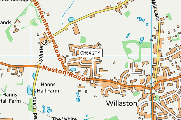 CH64 2TY map - OS VectorMap District (Ordnance Survey)