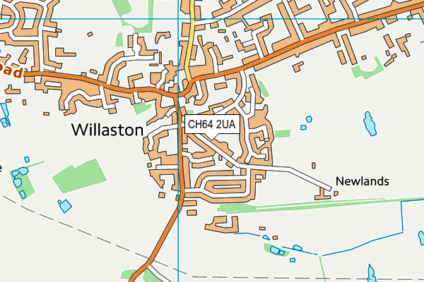 CH64 2UA map - OS VectorMap District (Ordnance Survey)