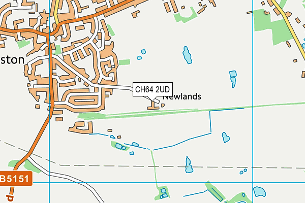 CH64 2UD map - OS VectorMap District (Ordnance Survey)