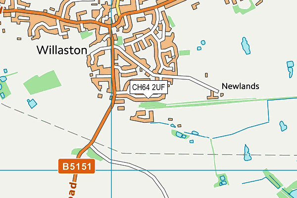 CH64 2UF map - OS VectorMap District (Ordnance Survey)