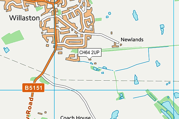 CH64 2UP map - OS VectorMap District (Ordnance Survey)