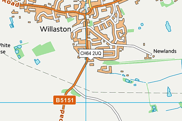 CH64 2UQ map - OS VectorMap District (Ordnance Survey)