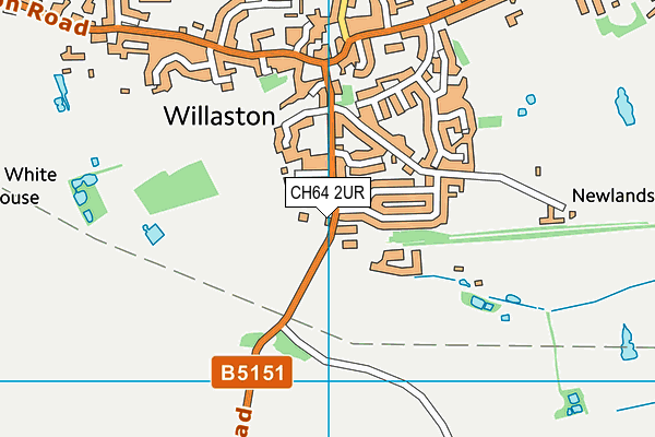 CH64 2UR map - OS VectorMap District (Ordnance Survey)