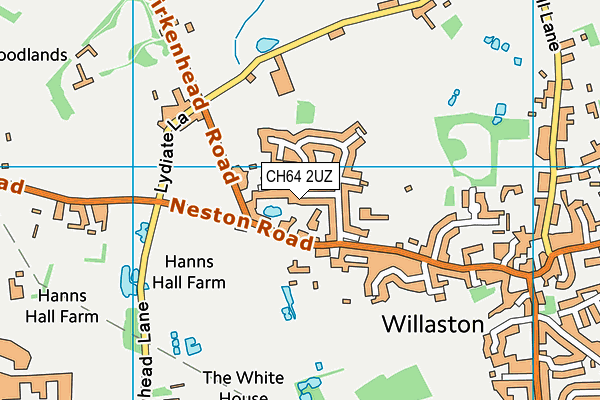 CH64 2UZ map - OS VectorMap District (Ordnance Survey)