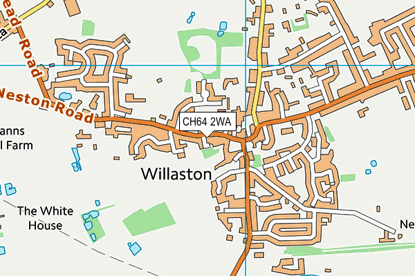 CH64 2WA map - OS VectorMap District (Ordnance Survey)