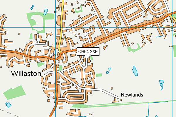 CH64 2XE map - OS VectorMap District (Ordnance Survey)