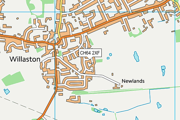 CH64 2XF map - OS VectorMap District (Ordnance Survey)