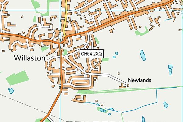 CH64 2XQ map - OS VectorMap District (Ordnance Survey)