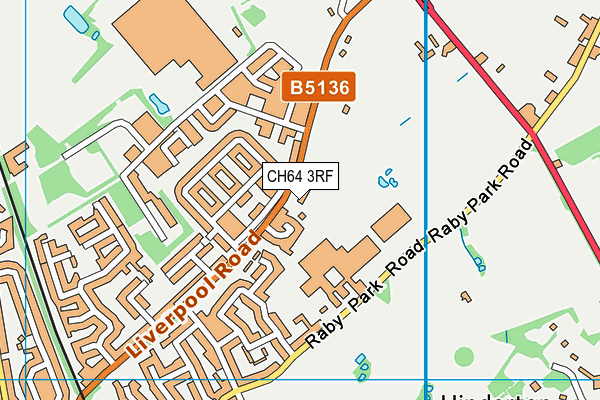 CH64 3RF map - OS VectorMap District (Ordnance Survey)