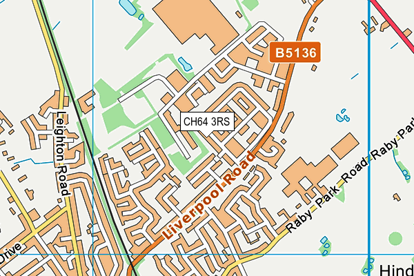 CH64 3RS map - OS VectorMap District (Ordnance Survey)