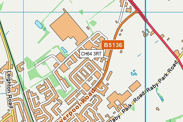 CH64 3RT map - OS VectorMap District (Ordnance Survey)