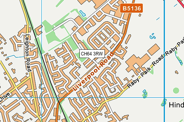 CH64 3RW map - OS VectorMap District (Ordnance Survey)