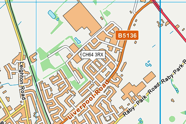 CH64 3RX map - OS VectorMap District (Ordnance Survey)