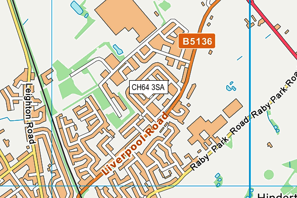 CH64 3SA map - OS VectorMap District (Ordnance Survey)