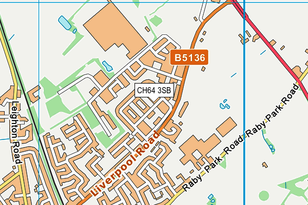 CH64 3SB map - OS VectorMap District (Ordnance Survey)