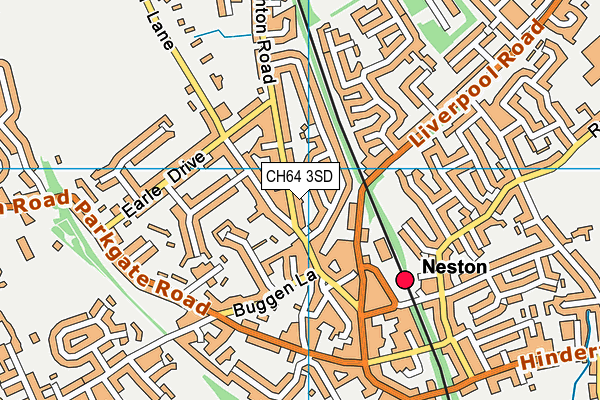 CH64 3SD map - OS VectorMap District (Ordnance Survey)