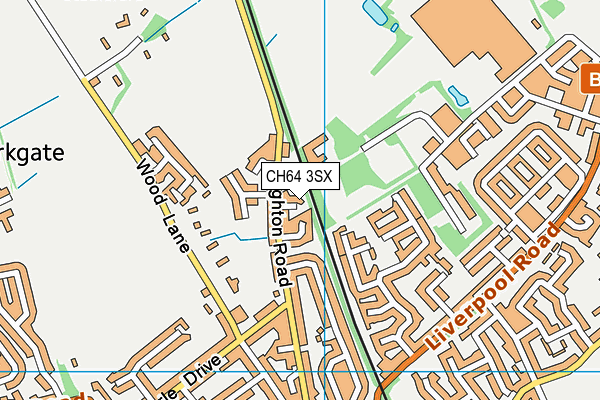 CH64 3SX map - OS VectorMap District (Ordnance Survey)