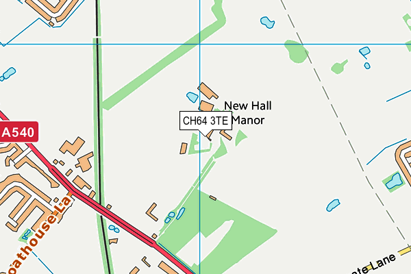 CH64 3TE map - OS VectorMap District (Ordnance Survey)