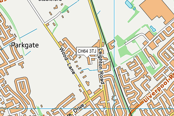 CH64 3TJ map - OS VectorMap District (Ordnance Survey)