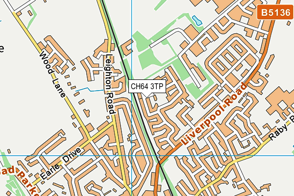 CH64 3TP map - OS VectorMap District (Ordnance Survey)
