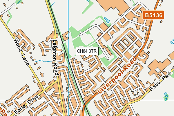 CH64 3TR map - OS VectorMap District (Ordnance Survey)