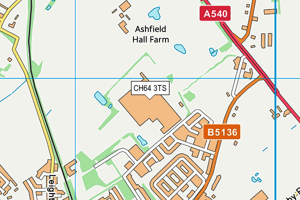 CH64 3TS map - OS VectorMap District (Ordnance Survey)