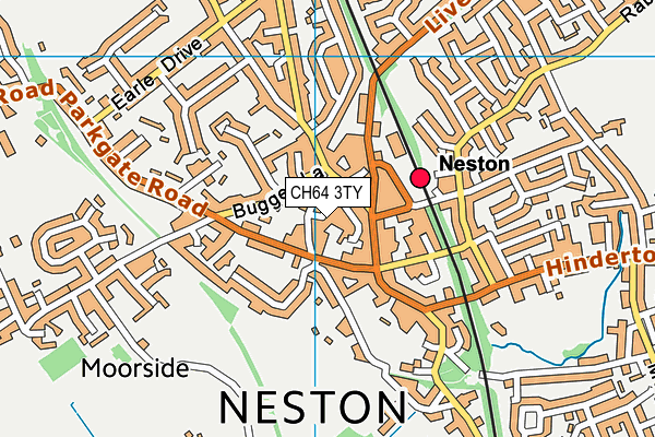 CH64 3TY map - OS VectorMap District (Ordnance Survey)