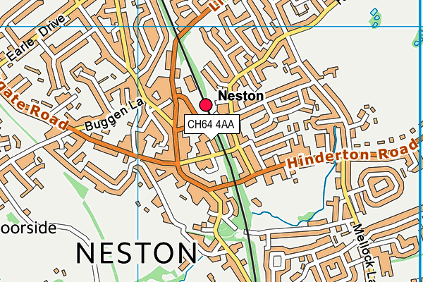 CH64 4AA map - OS VectorMap District (Ordnance Survey)