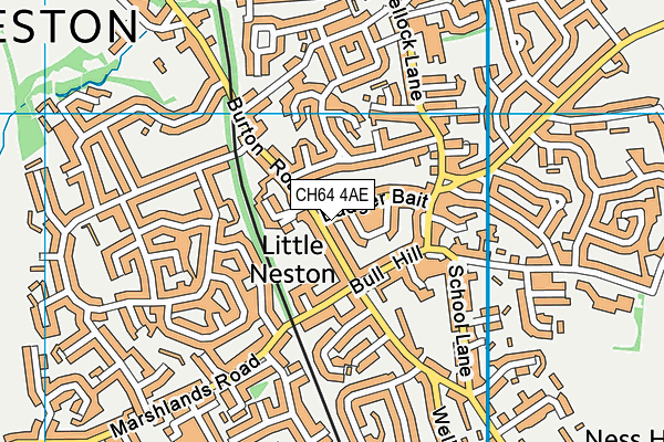 CH64 4AE map - OS VectorMap District (Ordnance Survey)