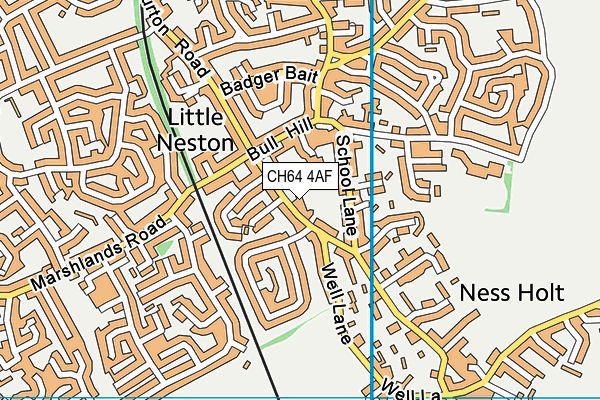 CH64 4AF map - OS VectorMap District (Ordnance Survey)