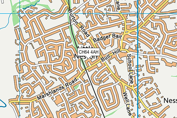 CH64 4AH map - OS VectorMap District (Ordnance Survey)