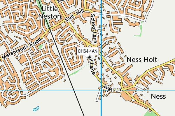 CH64 4AN map - OS VectorMap District (Ordnance Survey)