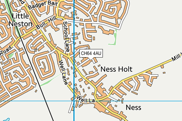 CH64 4AU map - OS VectorMap District (Ordnance Survey)