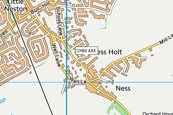 CH64 4AX map - OS VectorMap District (Ordnance Survey)