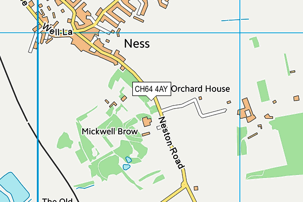 CH64 4AY map - OS VectorMap District (Ordnance Survey)