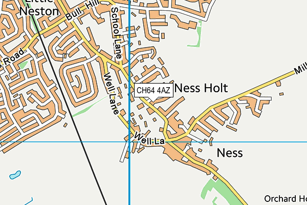 CH64 4AZ map - OS VectorMap District (Ordnance Survey)